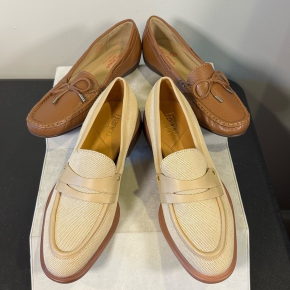 Franco Sarto Cream and Marc Joseph Brown Flats, size 8.5, NWOT - Picture 1 of 14